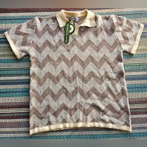 OXKNIT Men Knit Polo Shirts Short Sleeve Style Vintage Polo Shirt 2XL